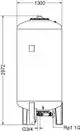 Vertikaler zylindrischer Druckbehälter mit Anschlüssen an der Unterseite und oben. Entworfen von IMI Hydronic Engineering für verschiedene Anwendungen.